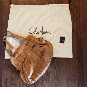Cole Haan Roughed Satchel, Amber, Village Soft